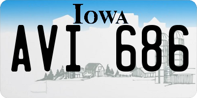 IA license plate AVI686