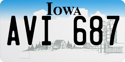 IA license plate AVI687