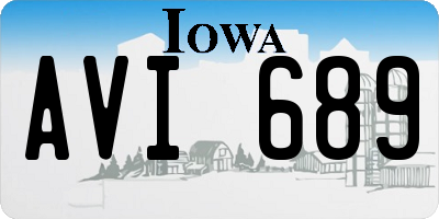 IA license plate AVI689