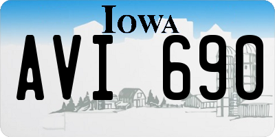 IA license plate AVI690