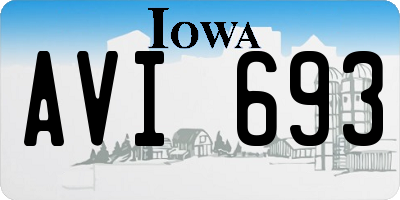 IA license plate AVI693