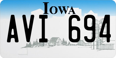 IA license plate AVI694