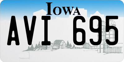 IA license plate AVI695