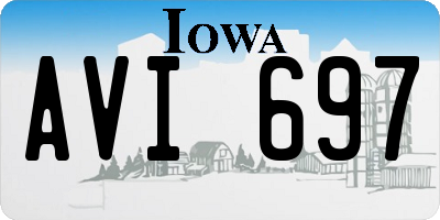 IA license plate AVI697
