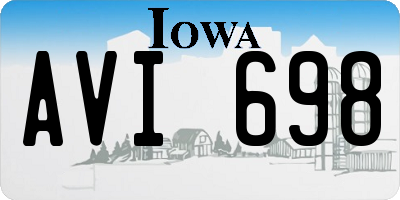 IA license plate AVI698