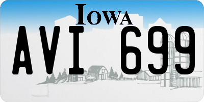 IA license plate AVI699