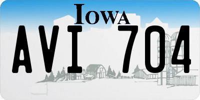 IA license plate AVI704