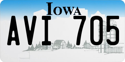 IA license plate AVI705