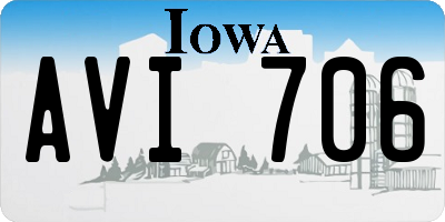 IA license plate AVI706