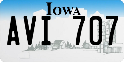 IA license plate AVI707