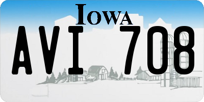 IA license plate AVI708