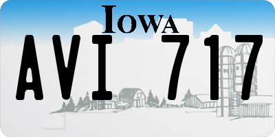 IA license plate AVI717