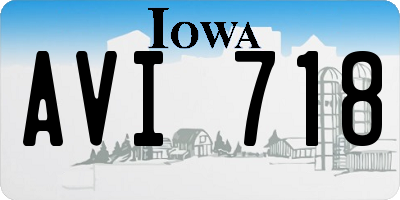 IA license plate AVI718