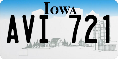 IA license plate AVI721