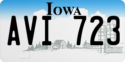 IA license plate AVI723
