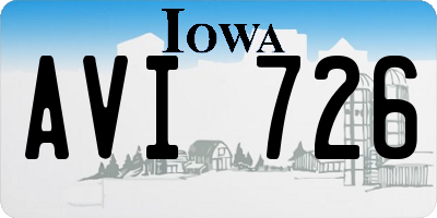 IA license plate AVI726