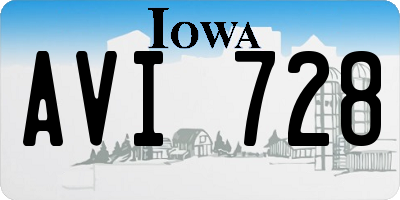 IA license plate AVI728