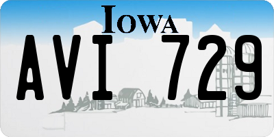 IA license plate AVI729