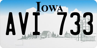 IA license plate AVI733