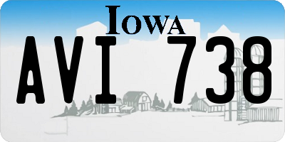 IA license plate AVI738