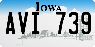 IA license plate AVI739