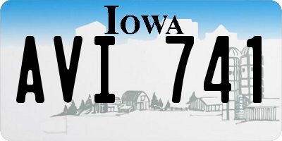 IA license plate AVI741