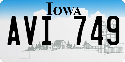 IA license plate AVI749