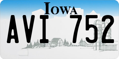 IA license plate AVI752