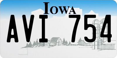 IA license plate AVI754