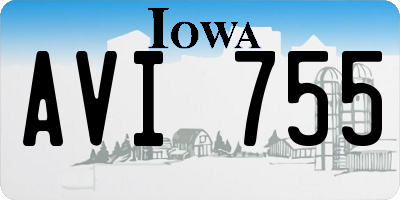 IA license plate AVI755