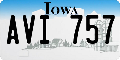 IA license plate AVI757