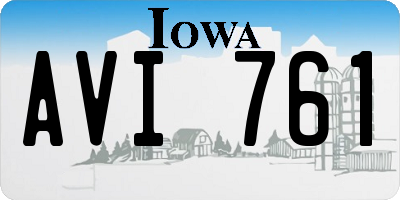IA license plate AVI761