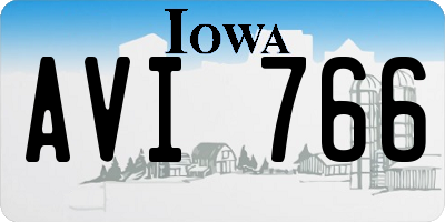IA license plate AVI766