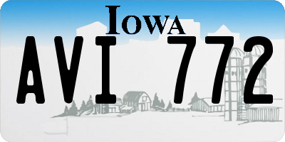 IA license plate AVI772