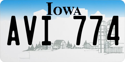 IA license plate AVI774