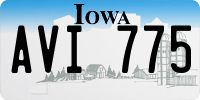 IA license plate AVI775