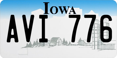IA license plate AVI776