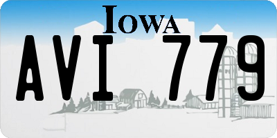 IA license plate AVI779