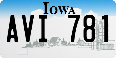 IA license plate AVI781