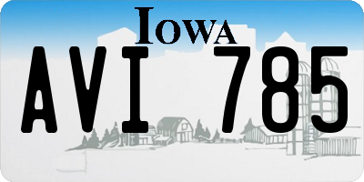 IA license plate AVI785