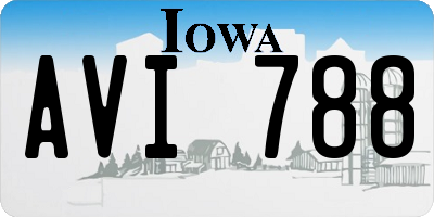IA license plate AVI788