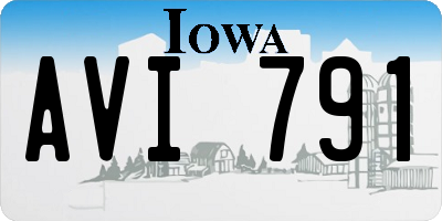 IA license plate AVI791