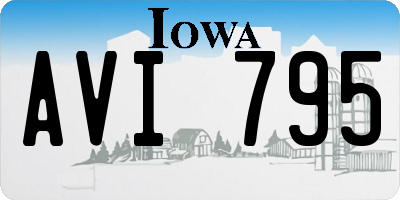 IA license plate AVI795