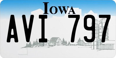 IA license plate AVI797