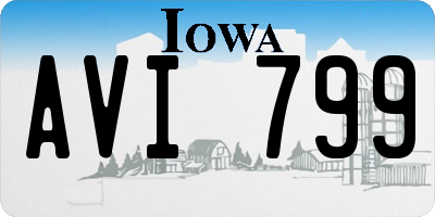 IA license plate AVI799
