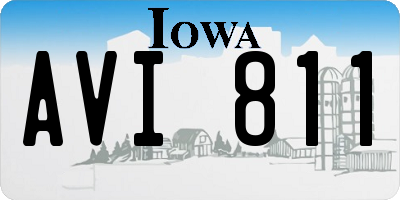 IA license plate AVI811