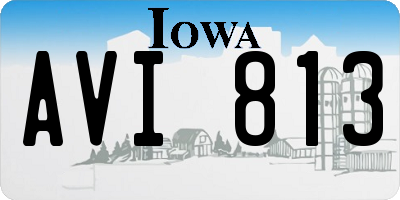 IA license plate AVI813