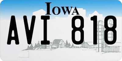 IA license plate AVI818