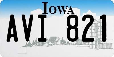 IA license plate AVI821
