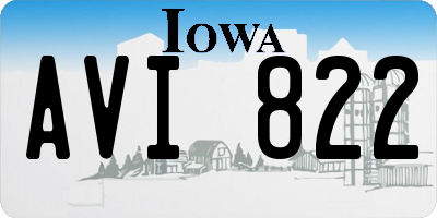 IA license plate AVI822